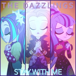 Size: 1209x1209 | Tagged: safe, edit, edited screencap, imported from derpibooru, screencap, adagio dazzle, aria blaze, sonata dusk, human, equestria girls, equestria girls series, find the magic, spoiler:eqg series (season 2), album, album cover, danity kane, evil, female, greenbutt pants, single, taco dress, the dazzlings, trio, trio female