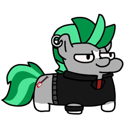Size: 720x720 | Tagged: safe, artist:fluttershank, imported from derpibooru, oc, oc:canterlot calling, earth pony, armband, clothes, ear piercing, earring, jacket, jewelry, leather jacket, mohawk, piercing, punk, simple background, squatpony, transparent background