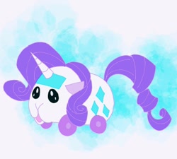 Size: 960x865 | Tagged: safe, artist:stacy_165cut, imported from derpibooru, rarity, female, horn, pui pui molcar, simple background, solo, white background