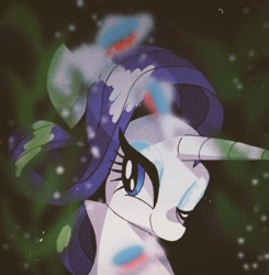 Size: 881x900 | Tagged: safe, artist:stacy_165cut, imported from derpibooru, rarity, pony, unicorn, bust, female, horn, mare, one eye closed, solo