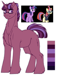 Size: 892x1171 | Tagged: safe, artist:purplegrim40, imported from derpibooru, oc, alicorn, pony, unicorn, clothes, female, glasses, magical lesbian spawn, mare, offspring, parent:moondancer, parent:twilight sparkle, parents:twidancer, simple background, transparent background