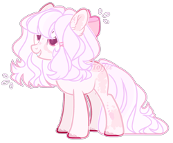 Size: 1808x1501 | Tagged: safe, artist:toffeelavender, imported from derpibooru, oc, oc only, earth pony, pony, base used, bow, colored hooves, earth pony oc, grin, hair bow, simple background, smiling, solo, transparent background