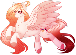 Size: 1558x1148 | Tagged: safe, artist:purplegrim40, imported from derpibooru, oc, oc only, pegasus, pony, colored hooves, colored wings, female, flying, mare, pegasus oc, simple background, solo, transparent background, two toned wings, wings