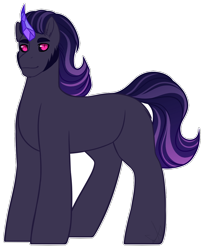 Size: 942x1150 | Tagged: safe, artist:purplegrim40, imported from derpibooru, oc, oc only, pony, unicorn, horn, male, offspring, parent:king sombra, parent:twilight sparkle, parents:twibra, red eyes, simple background, solo, stallion, transparent background, unicorn oc