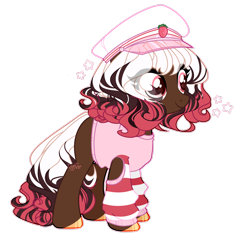 Size: 2516x2384 | Tagged: safe, artist:toffeelavender, imported from derpibooru, oc, oc only, earth pony, pony, base used, earth pony oc, eye clipping through hair, eyelashes, female, hat, hoof polish, mare, simple background, smiling, solo, transparent background