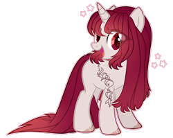 Size: 2742x2188 | Tagged: safe, artist:toffeelavender, imported from derpibooru, oc, oc only, pony, unicorn, base used, eyelashes, female, hoof polish, horn, mare, open mouth, simple background, smiling, solo, tattoo, transparent background, unicorn oc