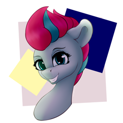 Size: 2048x2048 | Tagged: safe, artist:darbedarmoc, imported from derpibooru, zipp storm, pegasus, pony, g5, looking at you, smiling, smiling at you, solo, two toned mane