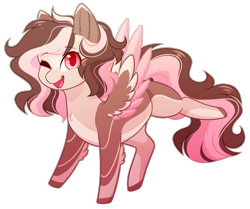 Size: 2397x2007 | Tagged: safe, artist:purplegrim40, imported from derpibooru, oc, oc only, pegasus, pony, colored hooves, colored wings, female, mare, one eye closed, pegasus oc, simple background, smiling, solo, transparent background, two toned wings, wings, wink