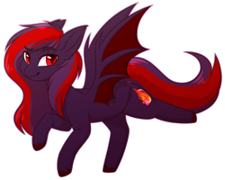 Size: 3156x2524 | Tagged: safe, artist:purplegrim40, imported from derpibooru, oc, oc only, bat pony, pony, bat pony oc, bat wings, female, mare, raised hoof, simple background, smiling, transparent background, wings