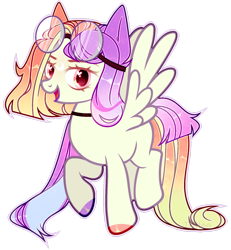 Size: 1600x1729 | Tagged: safe, artist:toffeelavender, imported from derpibooru, oc, oc only, pegasus, pony, base used, choker, female, glasses, hoof polish, mare, pegasus oc, simple background, smiling, solo, transparent background, wings