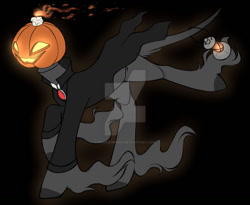 Size: 1024x840 | Tagged: safe, artist:purplegrim40, imported from derpibooru, oc, oc only, pony, black background, clothes, deviantart watermark, halloween, holiday, jack-o-lantern, obtrusive watermark, pumpkin, simple background, smiling, solo, watermark