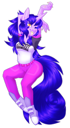 Size: 1241x2260 | Tagged: safe, artist:purplegrim40, imported from derpibooru, oc, oc only, anthro, unicorn, :p, boots, clothes, female, horn, shoes, simple background, smiling, solo, tongue out, transparent background, unicorn oc
