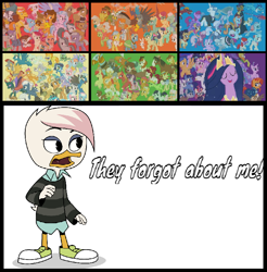 Size: 708x720 | Tagged: safe, edit, edited screencap, editor:wonderwolf51, imported from derpibooru, screencap, ducktales, ducktales 2017, lena sabrewing, op is a duck, they forgot about me