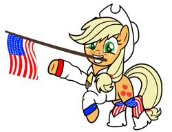 Size: 1324x1009 | Tagged: safe, artist:icicle-wicicle-1517, artist:katnekobase, artist:rose-blade, color edit, edit, imported from derpibooru, applejack, earth pony, pony, 4th of july, american flag, amerijack, base used, boots, clothes, collaboration, colored, cowboy boots, cowboy hat, cute, female, flag, freckles, grin, hat, holiday, jackabetes, mare, mouth hold, raised hoof, raised leg, shirt, shoes, simple background, smiling, socks, solo, stockings, striped socks, thigh highs, transparent background, united states