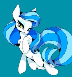 Size: 747x797 | Tagged: safe, artist:stacy_165cut, imported from derpibooru, oc, oc only, earth pony, pony, blue eyes, earth pony oc, female, mare, raised hoof, simple background, solo