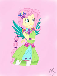 Size: 768x1024 | Tagged: safe, artist:ilaria122, imported from derpibooru, fluttershy, human, equestria girls, crystal guardian, crystal wings, lips, solo, wings