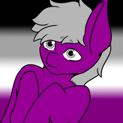 Size: 2160x2160 | Tagged: safe, artist:darmetyt, imported from derpibooru, oc, oc only, earth pony, pony, asexual pride flag, pride, pride flag, solo