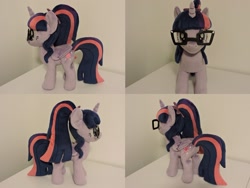 Size: 1597x1199 | Tagged: safe, artist:little-broy-peep, imported from derpibooru, sci-twi, twilight sparkle, alicorn, pony, equestria girls ponified, female, glasses, irl, mare, photo, plushie, ponified, scitwilicorn, solo, twilight sparkle (alicorn)