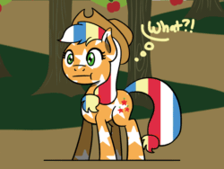 Size: 648x486 | Tagged: safe, artist:flutterluv, imported from derpibooru, applejack, earth pony, pony, 4th of july, :t, amerijack, animated, holiday, solo, wat