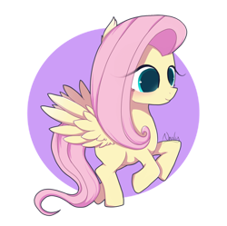 Size: 1280x1274 | Tagged: safe, artist:nnaly, imported from derpibooru, fluttershy, pony, chibi, simple background, solo, transparent background