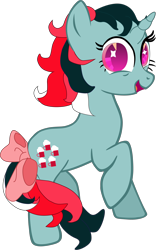 Size: 2282x3654 | Tagged: safe, artist:flutterflyraptor, imported from derpibooru, fizzy, twinkle eyed pony, bow, cute, fizzybetes, g1, g1 to g4, g4, generation leap, simple background, tail, tail bow, transparent background