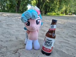 Size: 4032x3024 | Tagged: safe, artist:xeto_de, imported from ponybooru, cozy glow, cider, irl, photo, plushie, sand