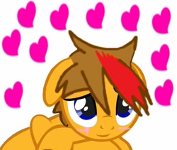 Size: 982x830 | Tagged: artist needed, safe, imported from derpibooru, oc, oc:dawn frontier, flutterdawn, heart, in love, male, reaction image