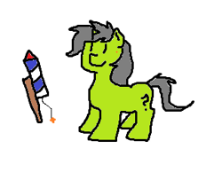 Size: 322x273 | Tagged: safe, artist:neuro, imported from derpibooru, oc, oc only, oc:filly anon, earth pony, pony, 4th of july, female, filly, fireworks, foal, holiday, ms paint, simple background, solo, white background