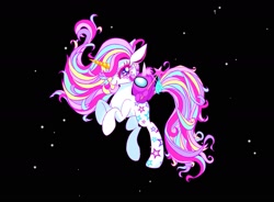 Size: 1957x1440 | Tagged: safe, alternate version, artist:stacy_165cut, imported from derpibooru, oc, oc only, pony, unicorn, among us, black background, female, horn, mare, simple background, stars