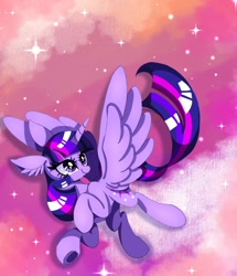 Size: 858x1000 | Tagged: safe, artist:stacy_165cut, imported from derpibooru, twilight sparkle, alicorn, pony, female, horn, mare, solo, spread wings, twilight sparkle (alicorn), underhoof, wings