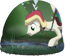 Size: 2070x1761 | Tagged: safe, artist:equestriaexploration, imported from derpibooru, fortune favors, pony, atg 2022, glasses, hat, newbie artist training grounds, solo