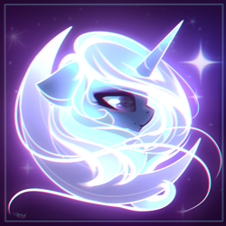 Size: 3000x3000 | Tagged: safe, artist:stahlkat, imported from derpibooru, princess luna, alicorn, pony, solo