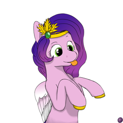 Size: 2048x2048 | Tagged: safe, artist:terminalhash, imported from derpibooru, pipp petals, pegasus, pony, :p, adorapipp, cute, g5, silly, silly pony, simple background, solo, tongue out, white background