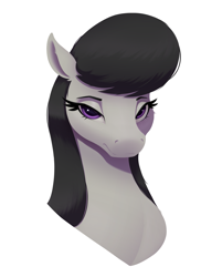 Size: 2081x2594 | Tagged: safe, artist:aquaticvibes, imported from derpibooru, octavia melody, earth pony, pony, bust, portrait, simple background, solo, white background