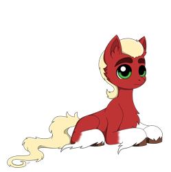 Size: 2000x2012 | Tagged: safe, artist:lucktail, imported from derpibooru, sprout cloverleaf, earth pony, pony, g5, lying down, male, prone, simple background, solo, stallion, transparent background, unshorn fetlocks
