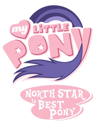 Size: 1024x1290 | Tagged: safe, artist:colgatestudio67, artist:jamescorck, edit, imported from derpibooru, best pony, best pony logo, g1, g1 to g4, g4, generation leap, logo, logo edit, my little pony logo, north star (g1), recolor, simple background, transparent background, vector