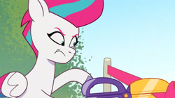 Size: 3410x1920 | Tagged: safe, imported from derpibooru, screencap, zipp storm, pegasus, pony, spoiler:g5, spoiler:my little pony: tell your tale, spoiler:tyts01e17, female, g5, high res, mare, my little pony: tell your tale, queens for a day, ribbon, scissors, solo, youtube link