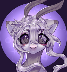 Size: 1840x2000 | Tagged: safe, artist:nika-rain, imported from derpibooru, oc, oc only, pony, bust, commission, cute, eye clipping through hair, looking at you, portrait, simple background, sketch, solo