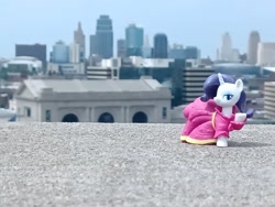 Size: 2785x2089 | Tagged: safe, imported from derpibooru, rarity, pony, unicorn, city, cityscape, irl, photo