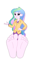 Size: 1100x2200 | Tagged: safe, imported from derpibooru, princess celestia, human, equestria girls, barefoot, base used, brooch, clothes, cutie mark accessory, cutie mark brooch, feet, female, fetish, foot fetish, foot focus, hand on hip, jacket, jewelry, looking at you, pants, principal celestia, simple background, smiling, soles, solo, toes, transparent background, vector