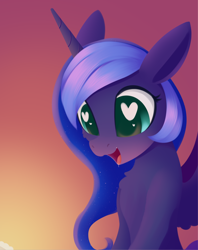 Size: 1778x2247 | Tagged: safe, artist:dusthiel, imported from derpibooru, princess luna, alicorn, pony, atg 2022, heart, heart eyes, newbie artist training grounds, solo, wingding eyes