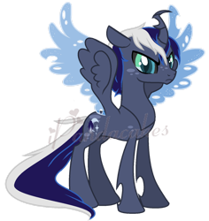 Size: 1280x1354 | Tagged: safe, artist:ipandacakes, imported from derpibooru, oc, changepony, hybrid, interspecies offspring, magical lesbian spawn, male, offspring, parent:princess luna, parent:queen chrysalis, parents:chrysaluna, simple background, solo, transparent background