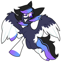 Size: 1280x1308 | Tagged: safe, artist:moonert, imported from derpibooru, oc, oc only, pegasus, pony, colored wings, eye clipping through hair, pegasus oc, simple background, solo, transparent background, two toned wings, wings