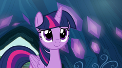Size: 1280x720 | Tagged: safe, imported from derpibooru, screencap, twilight sparkle, alicorn, pony, season 9, uprooted, spoiler:s09, cute, female, mare, smiling, solo, twiabetes, twilight sparkle (alicorn)