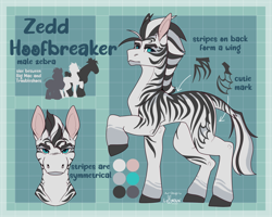 Size: 2500x2000 | Tagged: safe, artist:lionbun, imported from derpibooru, oc, oc:zedd hoofbreaker, zebra, character design, commission, male, muscles, reference sheet, sexy, stallion, zebra oc