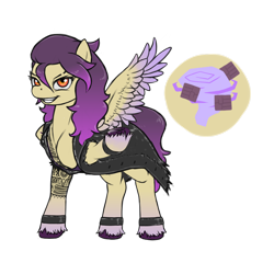 Size: 2048x2048 | Tagged: safe, alternate version, artist:multiverseequine, derpibooru exclusive, imported from derpibooru, oc, oc only, oc:terri hurricane, pegasus, pony, clothes, colored, come at me bro, female, full body, jacket, leather jacket, looking at you, mare, muscles, muscular female, pegasus oc, quadruped, simple background, smiling, smiling at you, solo, tattoo, transparent background, wrestler, wristband