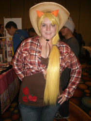 Size: 2121x2828 | Tagged: safe, artist:arp-photography, imported from derpibooru, applejack, human, clothes, cosplay, costume, equestria la, equestria la 2013, high res, irl, irl human, photo