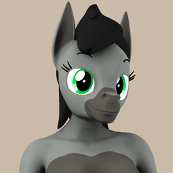 Size: 1060x1060 | Tagged: safe, imported from derpibooru, oc, oc:merrylequeen, anthro, donkey, plantigrade anthro, 3d, commissioner:nickyequeen, female, profile picture, source filmmaker