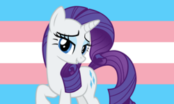 Size: 1440x864 | Tagged: safe, imported from derpibooru, rarity, pony, unicorn, graveyard of comments, pride, pride flag, solo, transgender, transgender pride flag