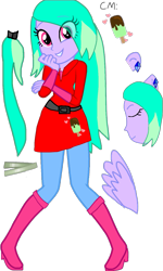 Size: 687x1148 | Tagged: safe, artist:gouhlsrule, imported from derpibooru, oc, oc only, oc:tropical frosting, human, equestria girls, belt, boots, clothes, denim, high heel boots, jeans, pants, shirt, shoes, simple background, solo, transparent background